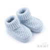 ABO712-BB: Blue Ribbed Bootees